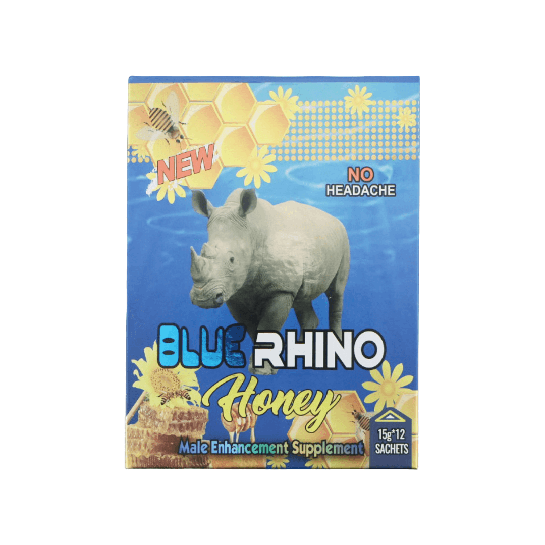 Blue Rhino Honey — Full Box (12 Sachets) — Buy online at GoldenClimax.com