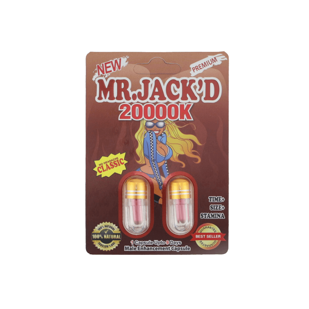 Mr. Jack'D 20000K Premium (2 Capsules) Mr. Jack'D 20000K Premium (2 Capsules) — Buy online at GoldenClimax.com