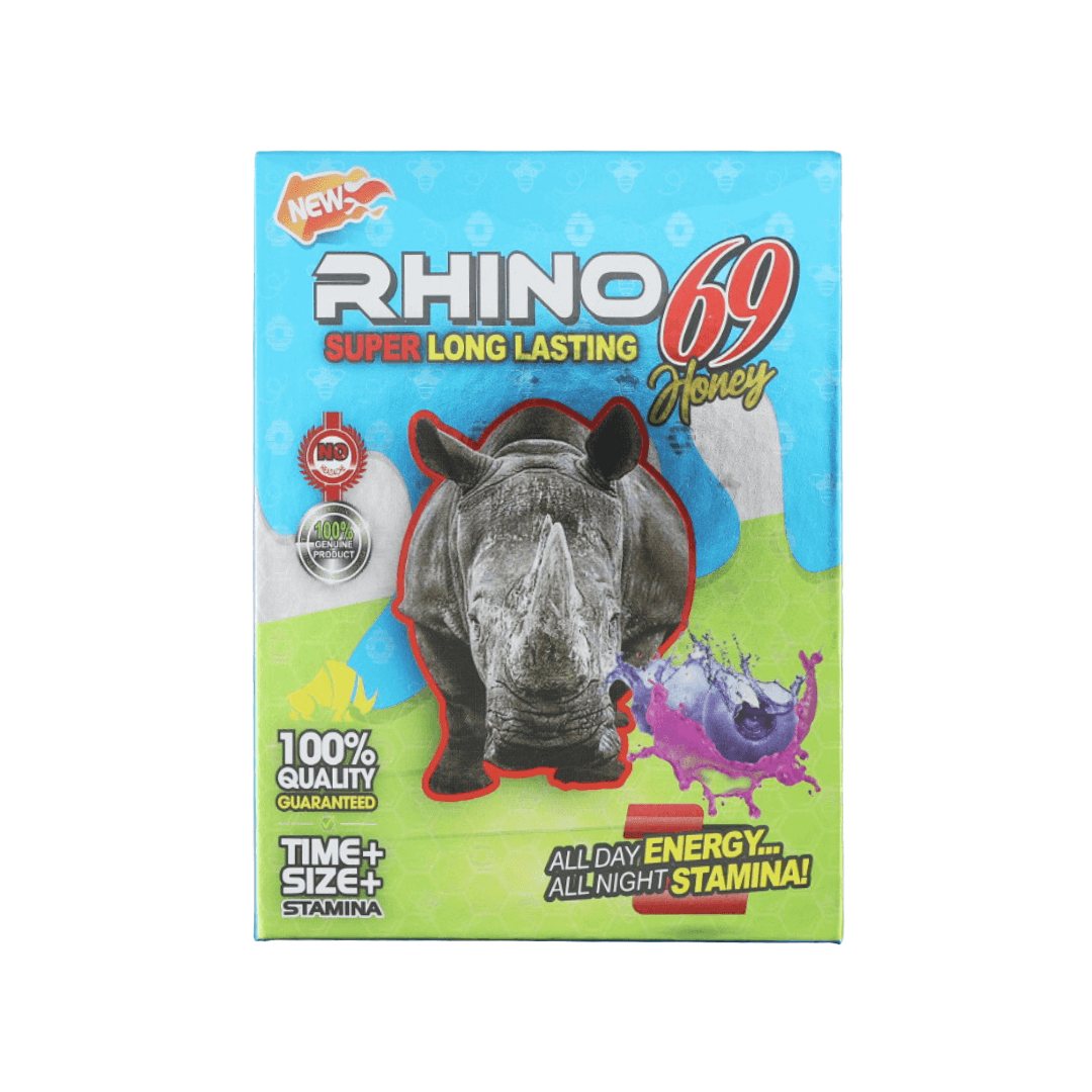 Rhino 69 Blue Honey — Full Box (12 Sachets) Rhino 69 Blue Honey — Full Box (12 Sachets) — Buy online at GoldenClimax.com