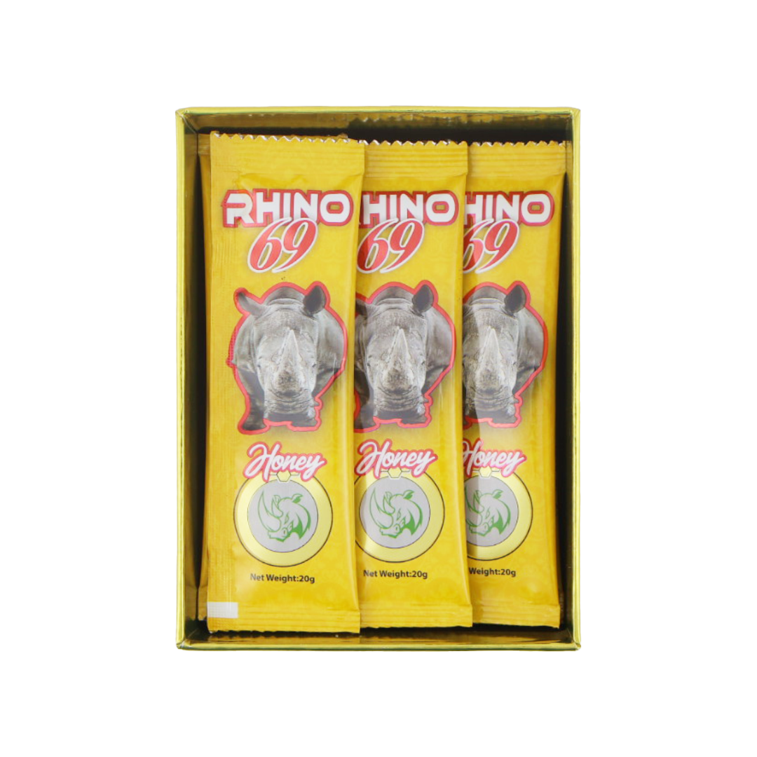 Rhino 69 Super Long Lasting Yellow Honey (12 Sachets) thumbnail 2