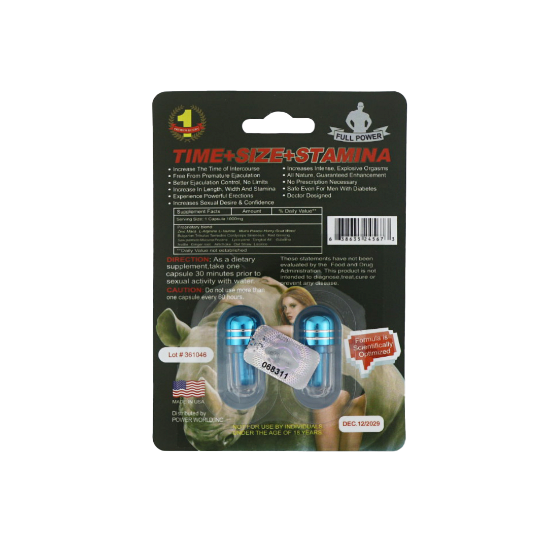 Rhino 9000K Double Shot (2 Capsules) — product photo 1 | GoldenClimax.co