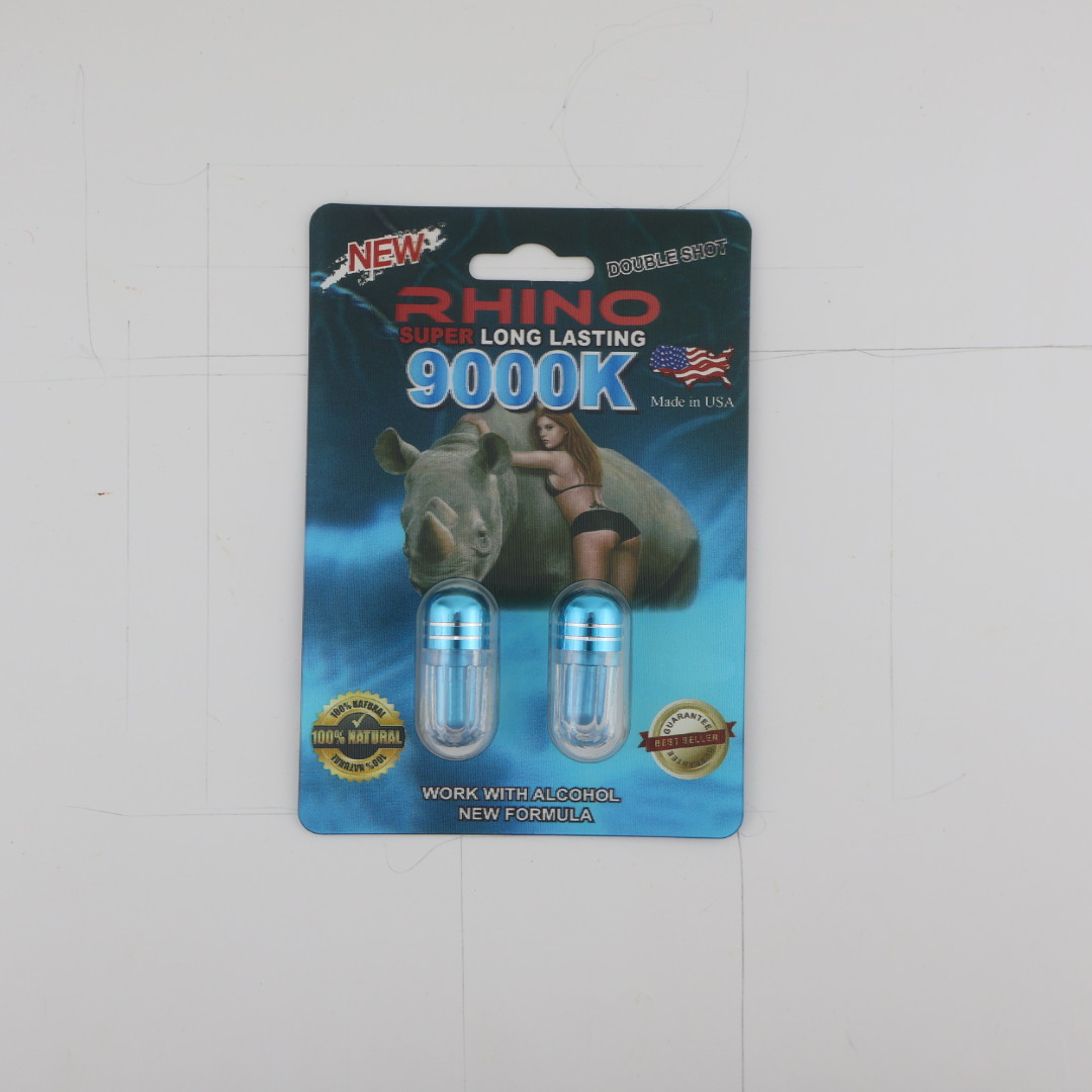 Rhino 9000K Double Shot (2 Capsules) — Buy online at GoldenClimax.co