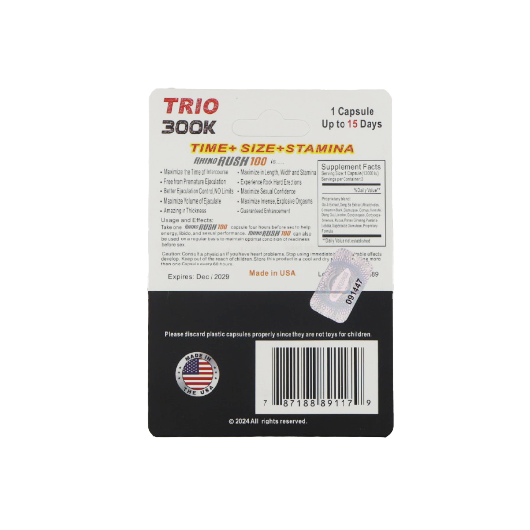 Rhino Rush 100 30000K (2 Capsules) — product photo 1 | GoldenClimax.co